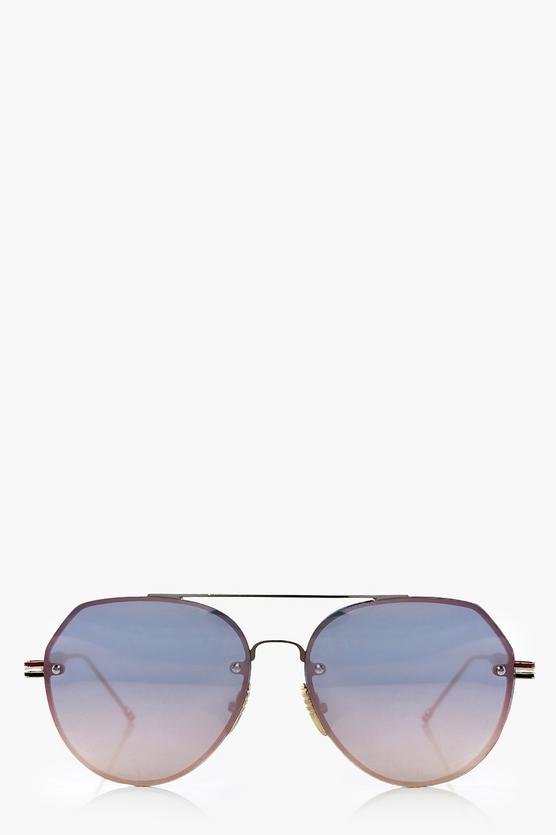 Keira Flat Lense Aviator Sunglasses
